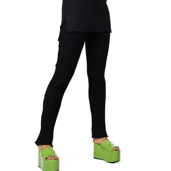 Simon Miller rib pull-on Black flare Pants 2252 - Picture 1 of 12
